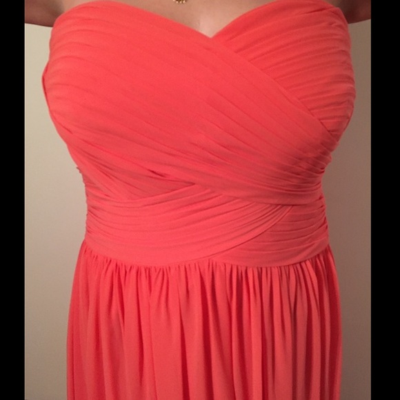 Coral knee-length bridesmaid dress - Picture 7 of 7